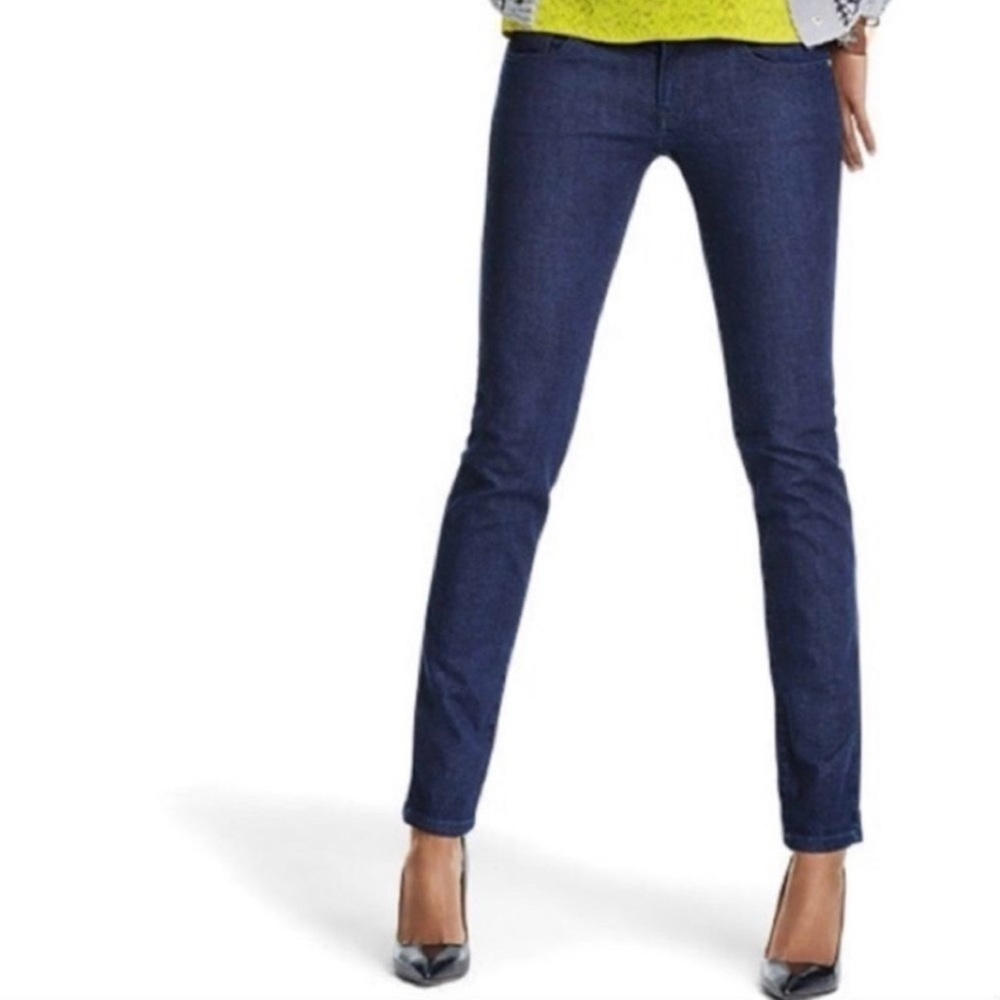 Cabi Dark Wash Mid Rise Curvy Skinny Jeans 8